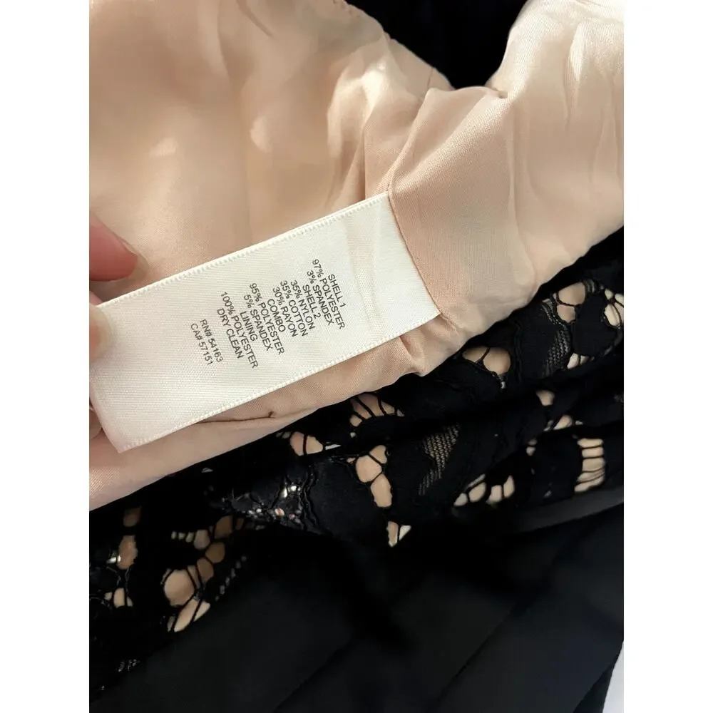 NEW Eliza J Black Beige Women's Size 20W Plus Lace Bodice Jumpsuit - Picture 5 of 8
